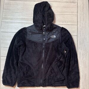 The North Face Girls Black Hooded Fleece Jacket